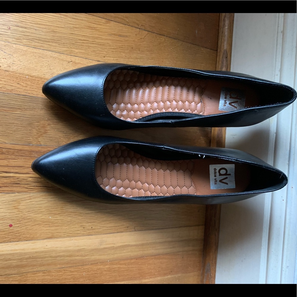 Dolce Vita black leather heels